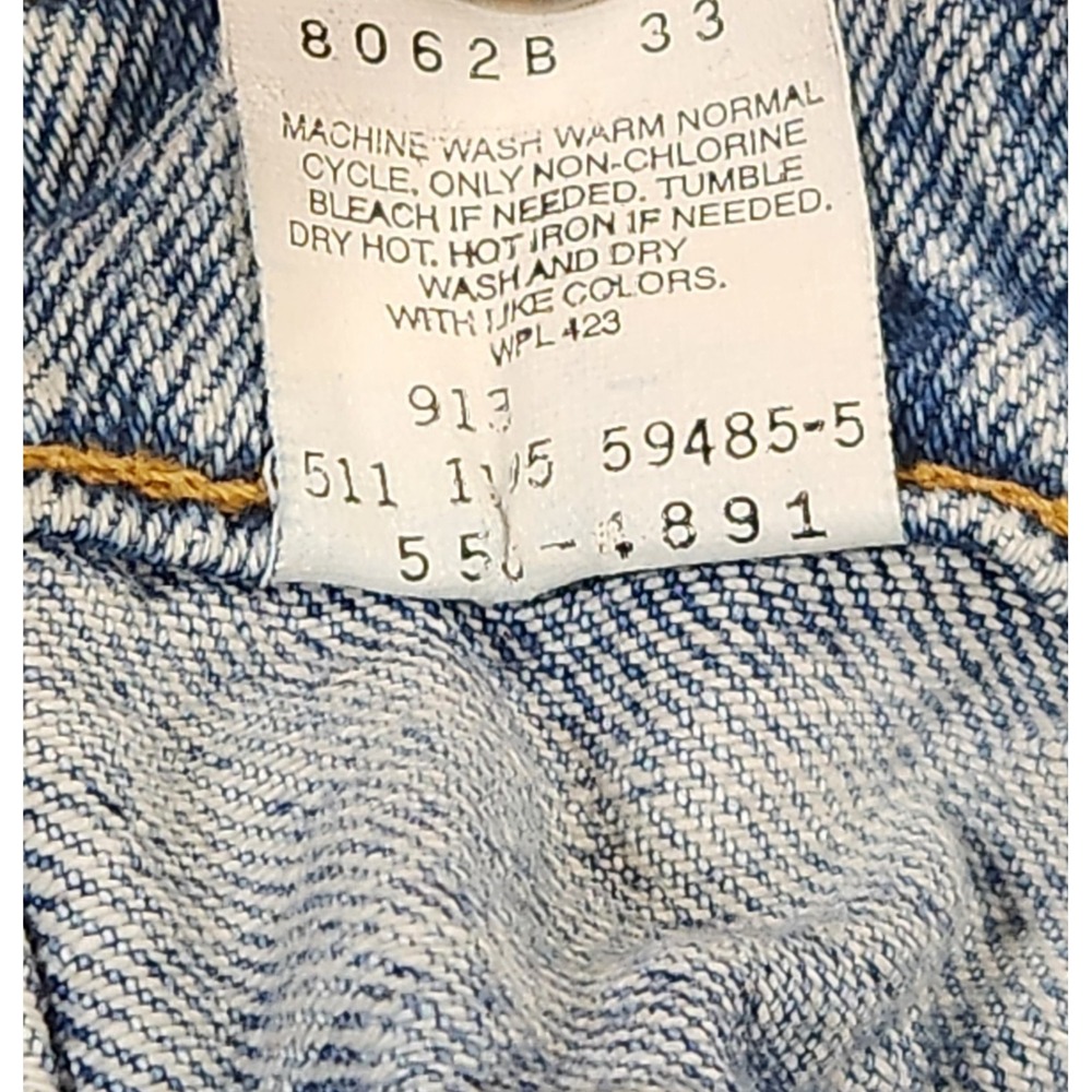 Levis 550 Jeans Mens 34x30 Blue Relaxed Fit Tapered Leg Vintage 90s Made In USA - Picture 7 of 10